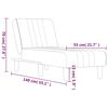 vidaXL Chaise Longue Black Velvet