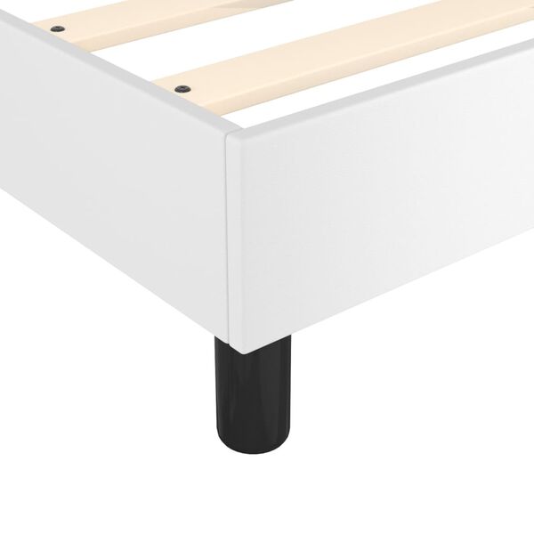 vidaXL Bed Frame without Mattress White California King Faux Leather (US Only)