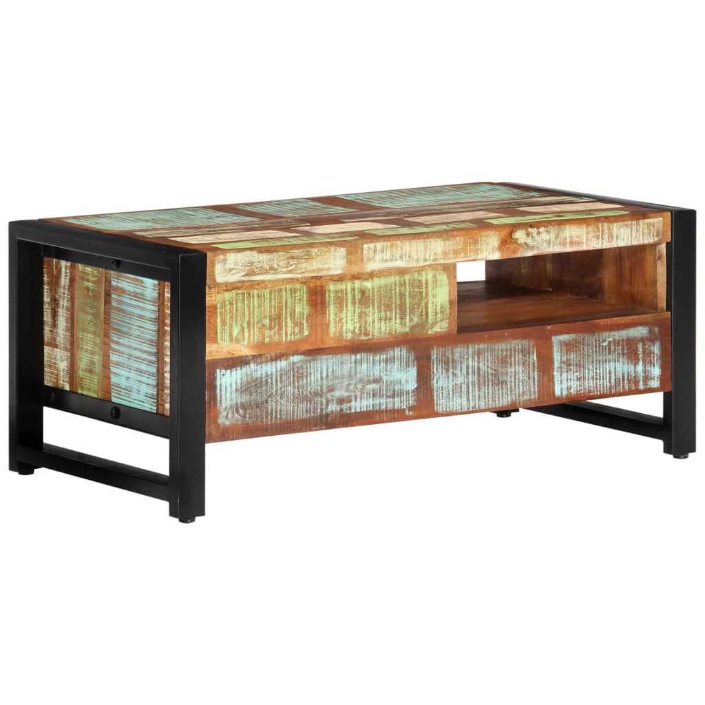 vidaXL Coffee Table 100x50x41 cm Solid Wood Reclaimed