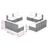 vidaXL 8 Piece Garden Lounge Set with Cushions Poly Rattan Black