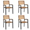 vidaXL 5 Piece Garden Dining Set Solid Wood Acacia and Metal
