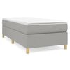 vidaXL Box Spring Bed Frame Light Grey Twin XL Fabric
