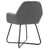 vidaXL Dining Chairs 2 pcs Dark Grey Fabric