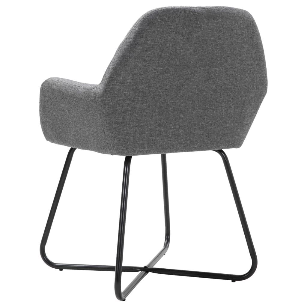 vidaXL Dining Chairs 2 pcs Dark Grey Fabric
