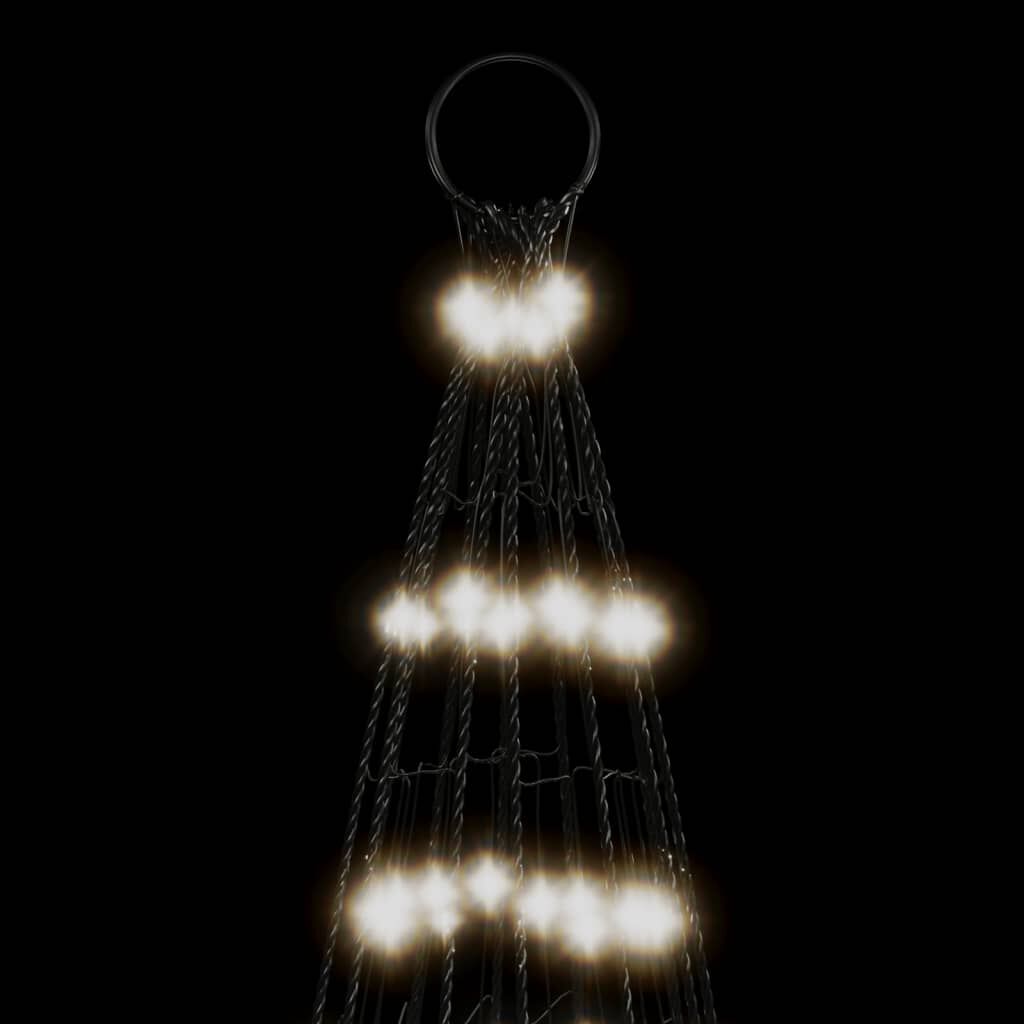 vidaXL Christmas Tree Light on Flagpole 1534 LEDs Cold White 500 cm