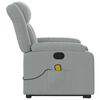 vidaXL Stand up Massage Recliner Chair Light Grey Fabric