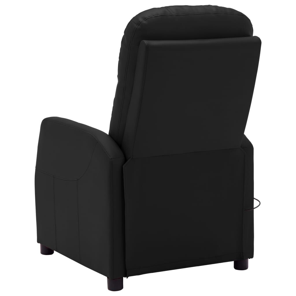 vidaXL Electric Massage Chair Black Faux Leather