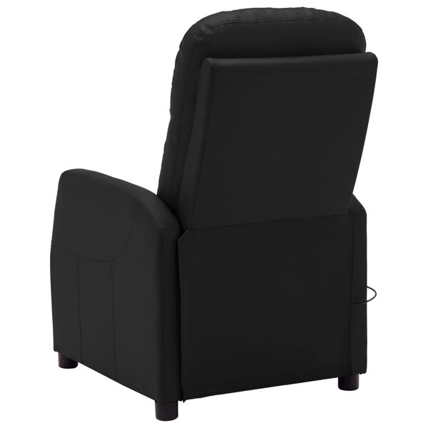 vidaXL Electric Massage Chair Black Faux Leather
