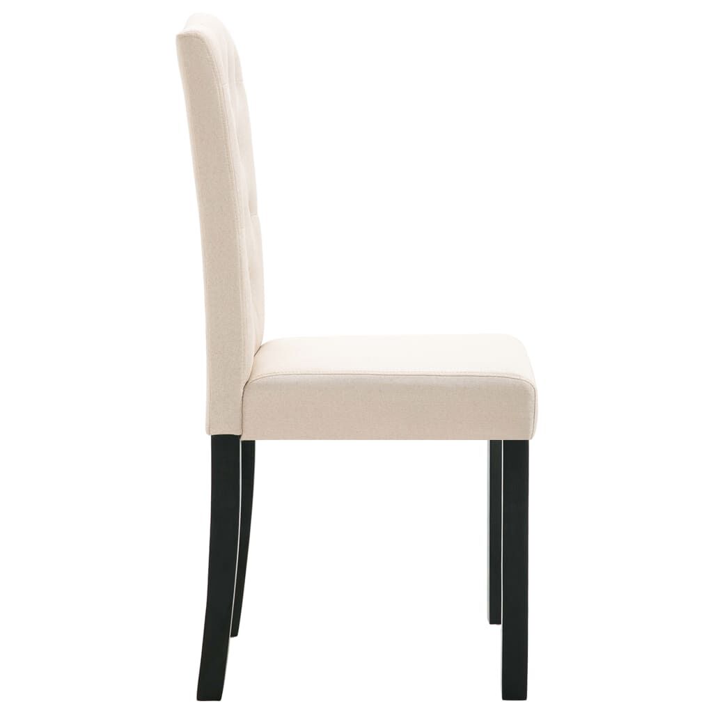 vidaXL Dining Chairs 4 pcs Cream Fabric