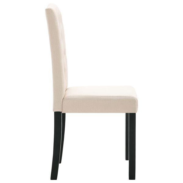 vidaXL Dining Chairs 4 pcs Cream Fabric