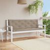 vidaXL Garden Bench Cushion Taupe 150x(50+50)x7cm Oxford Fabric