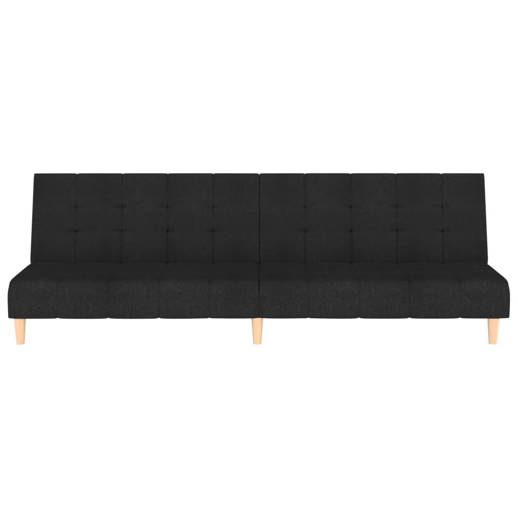 vidaXL 2-Seater Sofa Bed Black Fabric