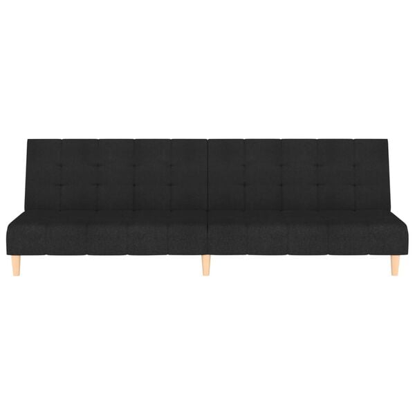vidaXL 2-Seater Sofa Bed Black Fabric