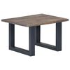 vidaXL Coffee Table with Live Edges Grey 60x60x40 cm Solid Acacia Wood