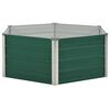 vidaXL Raised Garden Bed 129x129x45 cm Galvanised Steel Green