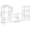 vidaXL TV Cabinet Smoked Oak 206.5x28.5x95 cm Engineered Wood