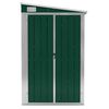 vidaXL Wall-mounted Garden Shed Green 118x288x178 cm Galvanised Steel