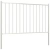 vidaXL Fence Panel with Posts Powder-coated Steel 1.81x0.75 m White