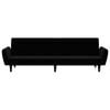 vidaXL 2-Seater Sofa Bed Black Velvet