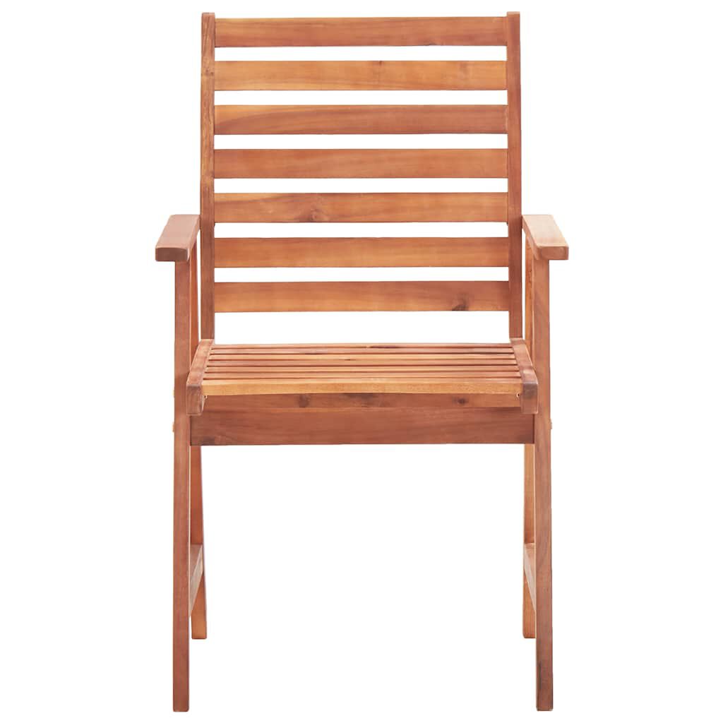 vidaXL Outdoor Dining Chairs 3 pcs with Cushions Solid Acacia Wood