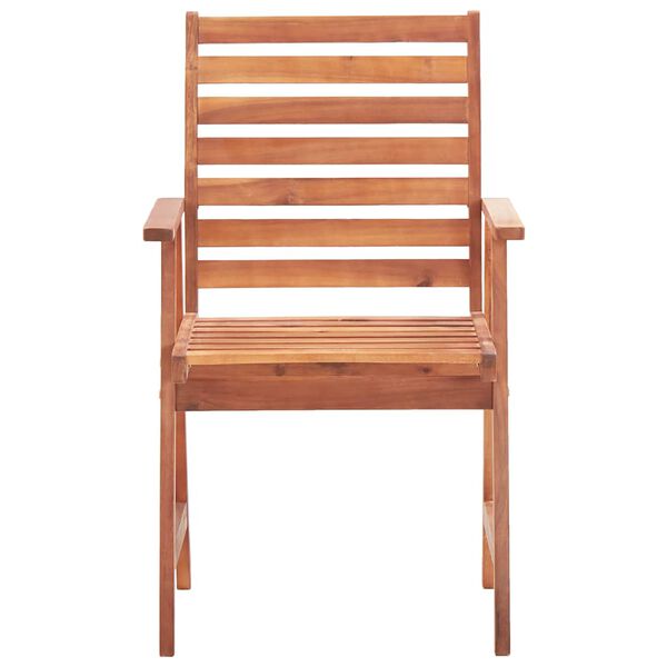 vidaXL Outdoor Dining Chairs 3 pcs with Cushions Solid Acacia Wood