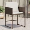 vidaXL Garden Chairs with Cushions 4 pcs Brown Poly Rattan