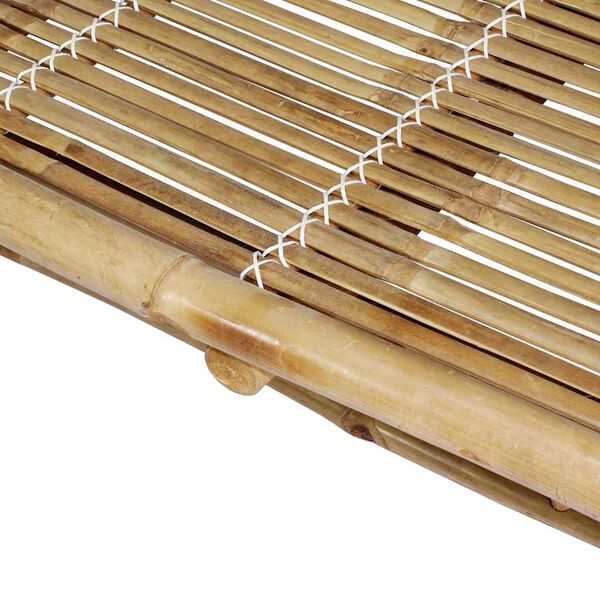 vidaXL 2-Person Sun Lounger with Cushions Bamboo