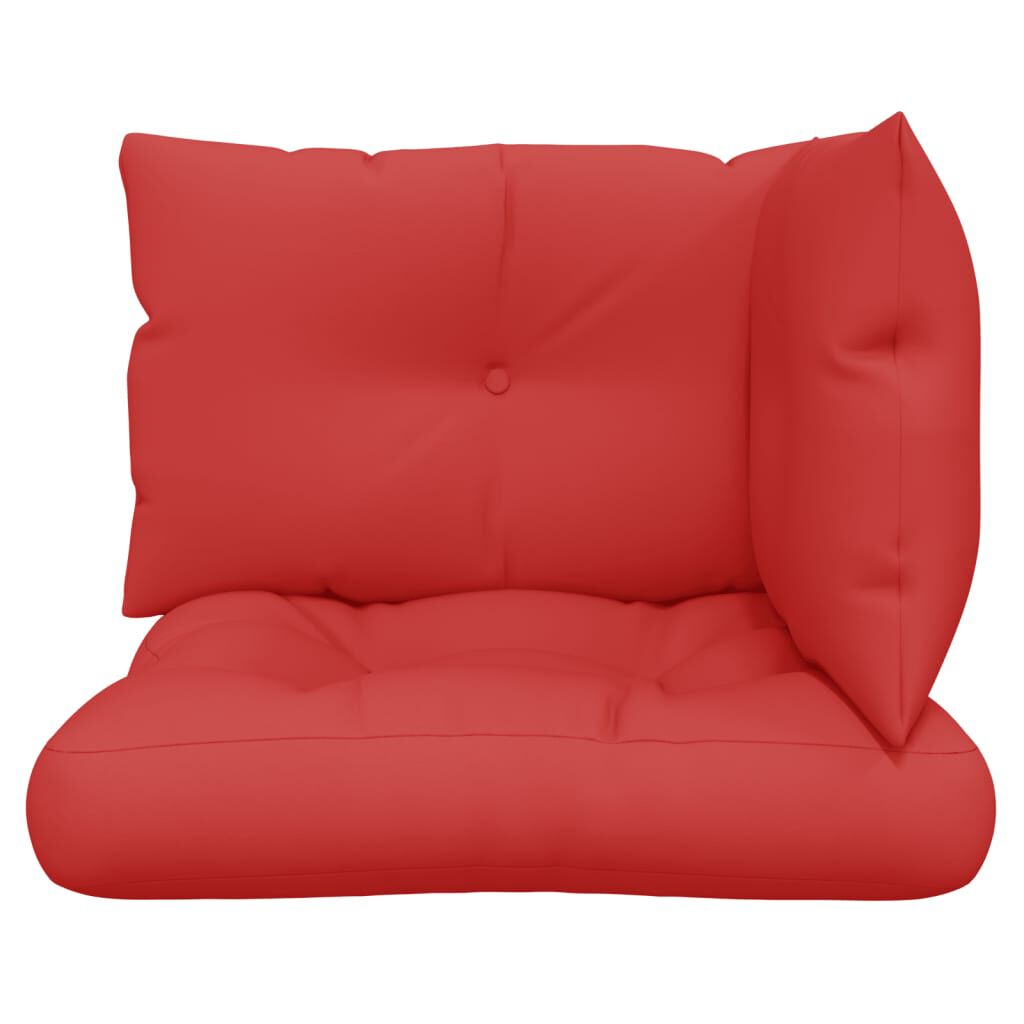 vidaXL Pallet Cushions 3 pcs Red Fabric