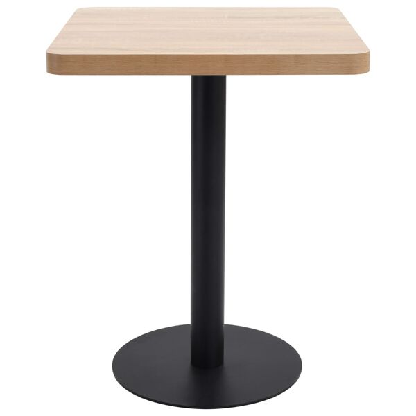 vidaXL Bistro Table Light Brown 60X60 cm MDF