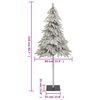 vidaXL Artificial Christmas Tree 300 LEDs&Ball Set&Flocked Snow 210 cm