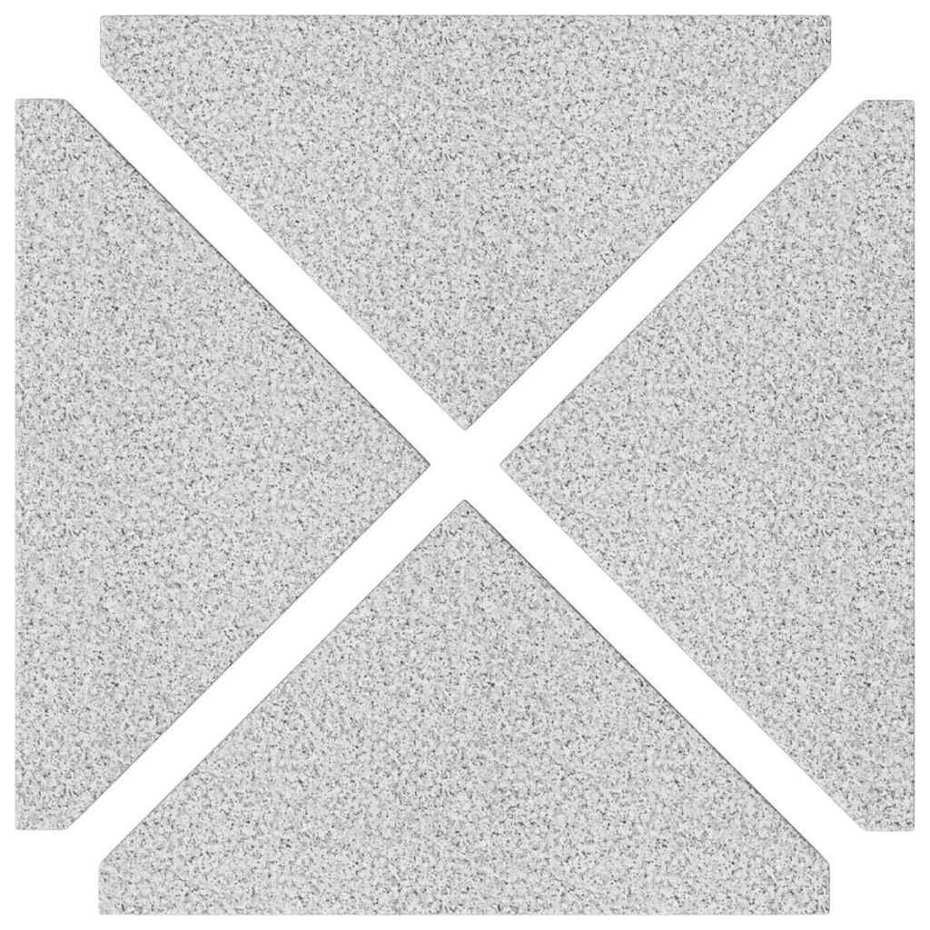 vidaXL Umbrella Weight Plates 4 pcs Grey Granite Triangular 14 kg