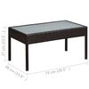 vidaXL 5 Piece Garden Lounge Set with Cushions Poly Rattan Black