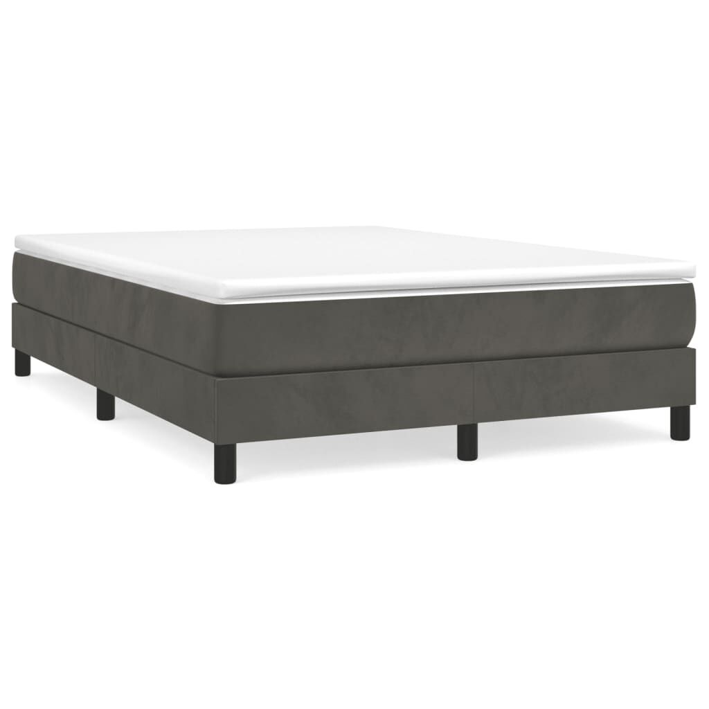 vidaXL Bed Frame without Mattress Dark Grey Queen Velvet