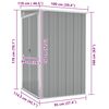 vidaXL Wall-mounted Garden Shed Grey 118x100x178 cm Galvanised Steel