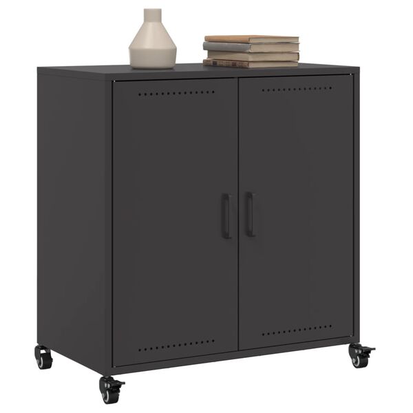 vidaXL Sideboard Black 68x39x72 cm Steel