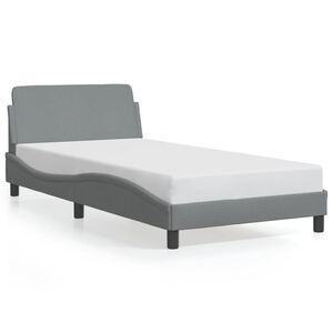 vidaXL Bed Frame "Dover" Light Grey 100x203 cm Fabric