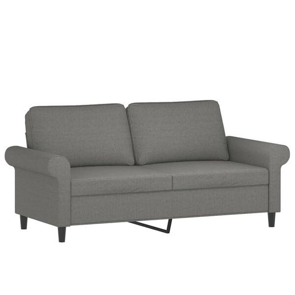 vidaXL 2-Seater Sofa Dark Grey 140 cm Fabric