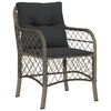 vidaXL 7 Piece Garden Dining Set with Cushions Grey Poly Rattan
