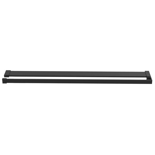 vidaXL Walk-in Shower Wall with Shelf Black 80x195cm ESG Glass&Aluminium