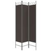 vidaXL 3-Panel Room Divider Brown 120x200 cm Fabric