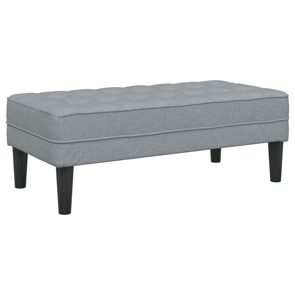 vidaXL Bench Light Grey 113x57x39 cm Fabric