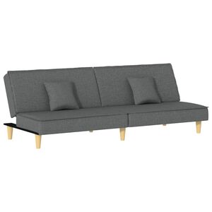 vidaXL Sofa Bed Dark Grey Fabric