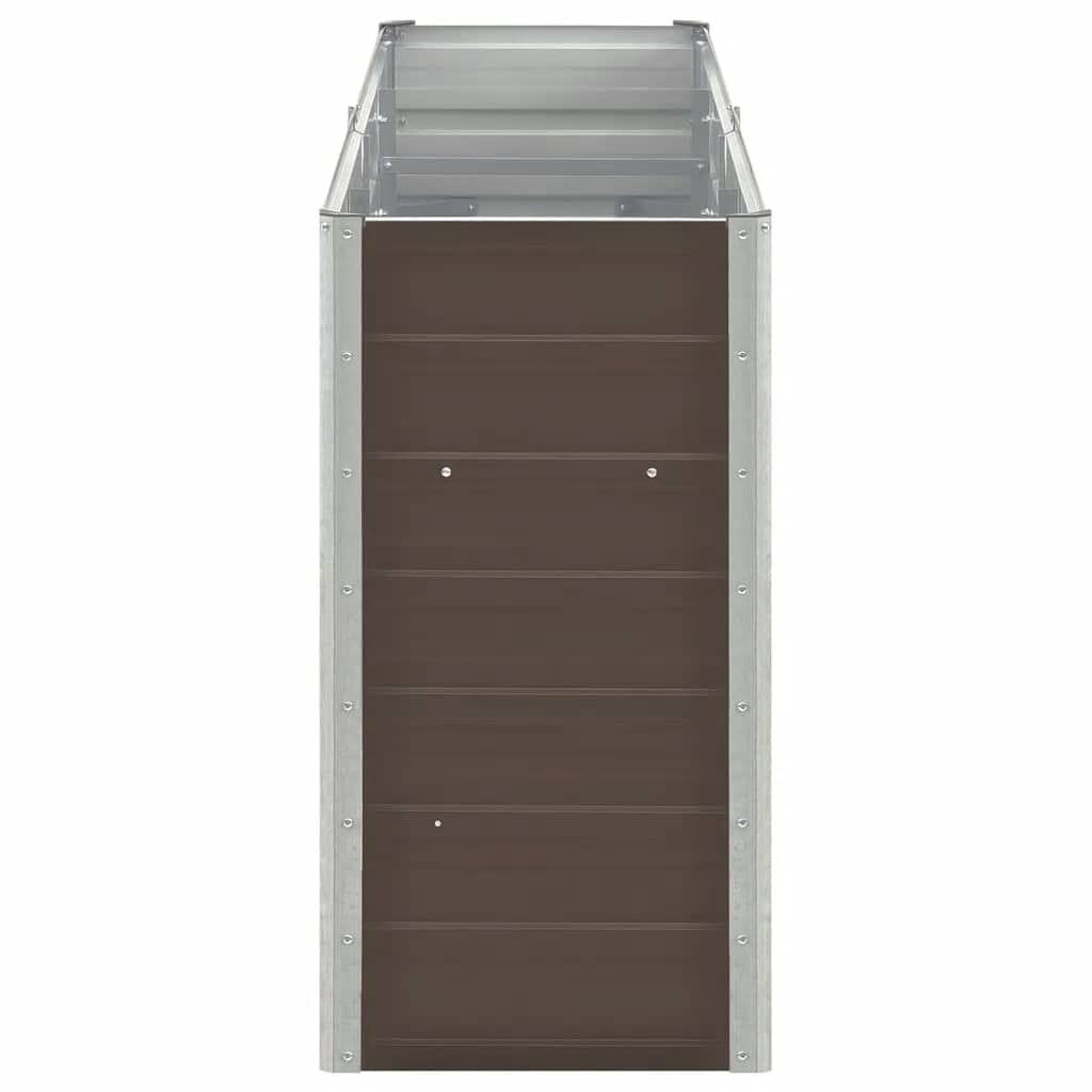 vidaXL Garden Raised Bed Galvanised Steel 240x40x77 cm Brown