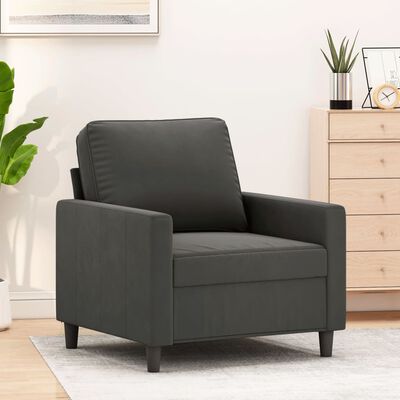 vidaXL Sofa Chair Dark Grey 60 cm Velvet