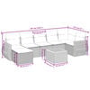 vidaXL 8 Piece Garden Sofa Set with Cushions Grey Poly Rattan