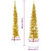 vidaXL Slim Artificial Half Christmas Tree with Stand Gold 180 cm