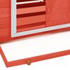 vidaXL Chicken Coop Red and White 150x96x110 cm Solid Firwood