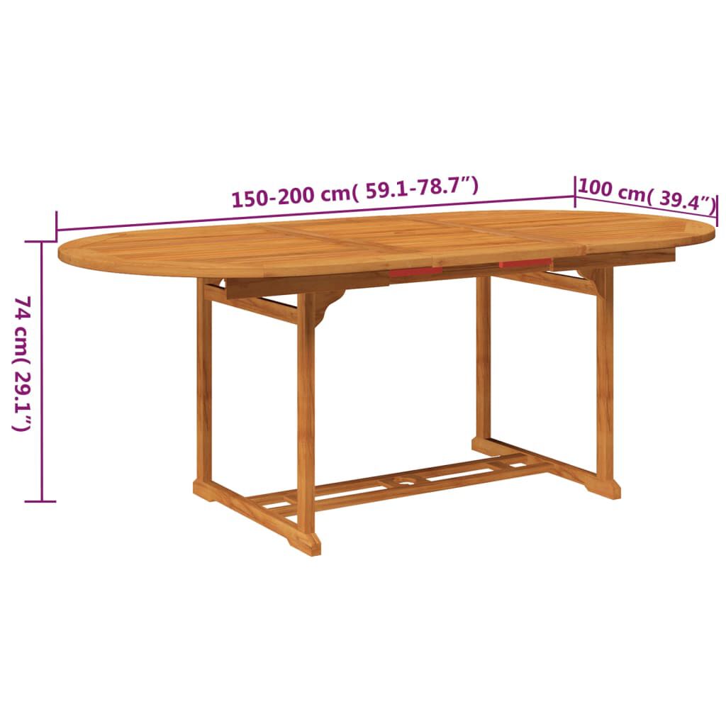 vidaXL 5 Piece Garden Dining Set Solid Acacia Wood