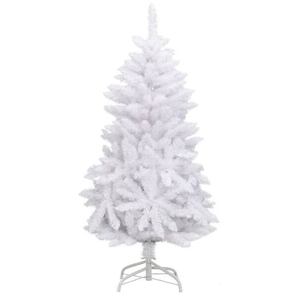 vidaXL Artificial Hinged Christmas Tree with Stand White 120 cm