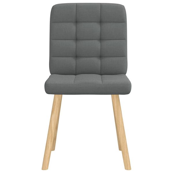 vidaXL Dining Chairs 2 pcs Dark Grey Fabric